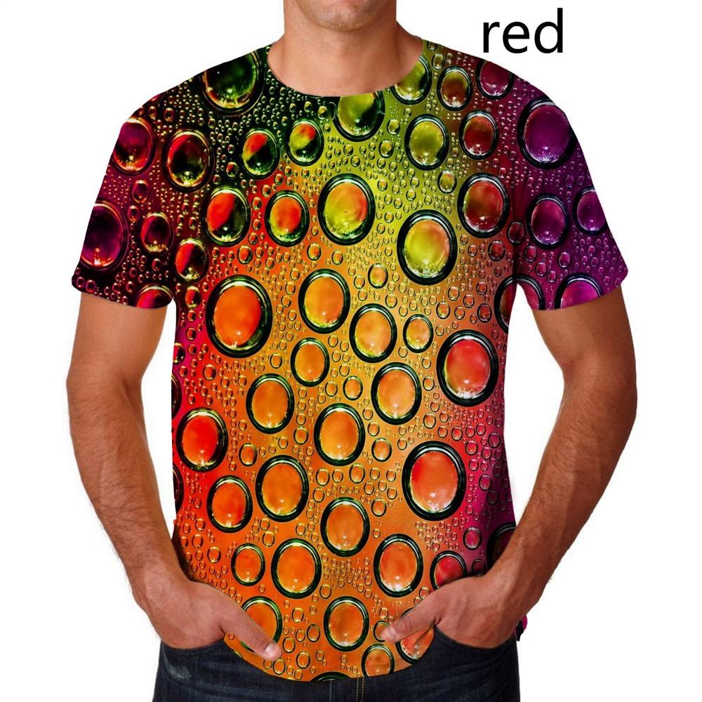 Fashion Raindrop 3D Printing T Shirt Water Drop Unisex Funny Short Sleeve Tee