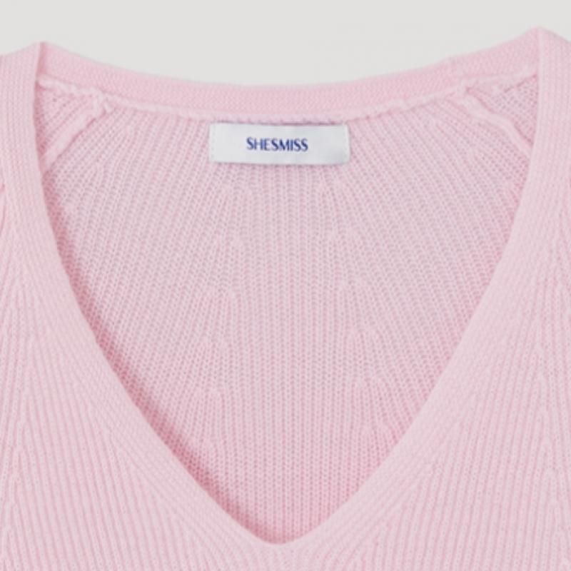  She S miSS  Ribbed V Neck Knit SSkpop12040 Lp