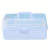 Large Capacity Transparent Plastic Folding Tool Storage Box - Portable with Handle Storage, Suitable for Home and Garage Tools