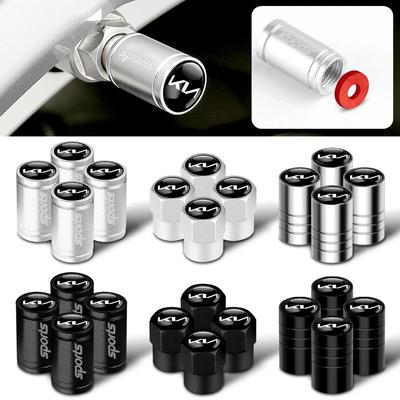 AANW1 4Pcs Aluminum Alloy Car Wheel Tire Valve Caps Stem Cover For Rio Ceed Sportage Cerato Soul Sorento Picanto Optima K1 K2 K3