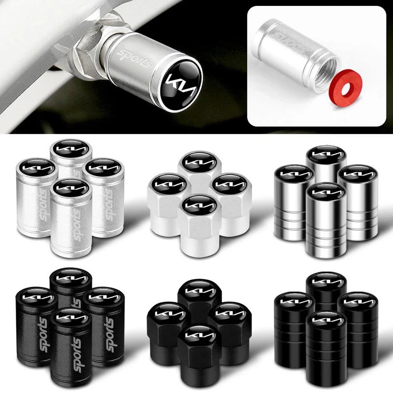 AANW1 4Pcs Aluminum Alloy Car Wheel Tire Valve Caps Stem Cover For KIA Rio Ceed Sportage Cerato Soul Sorento Picanto Optima K1 K2 K3