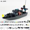 Sea Wolf Patrol Boat Speedboat Jf089D Small Particle Chase Boat Children'S Assembled Building Block Toy Accessories