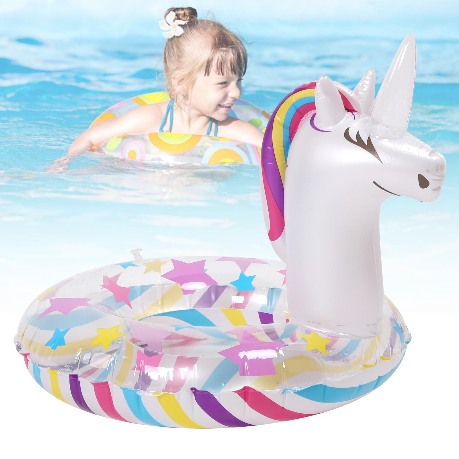 

Дети для единорога Надувное плавательное кольцо Блеск Бассейн ПВХ Поплавковая трубка Звездный узор