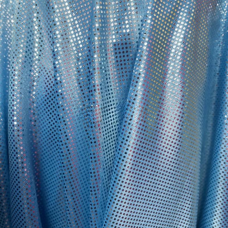 100x150cm Shiny Laser Dot Flocked Elastic Fabric High Stretch Knitting for Costume Stage Decor Sofa Backpack Diy Crafts