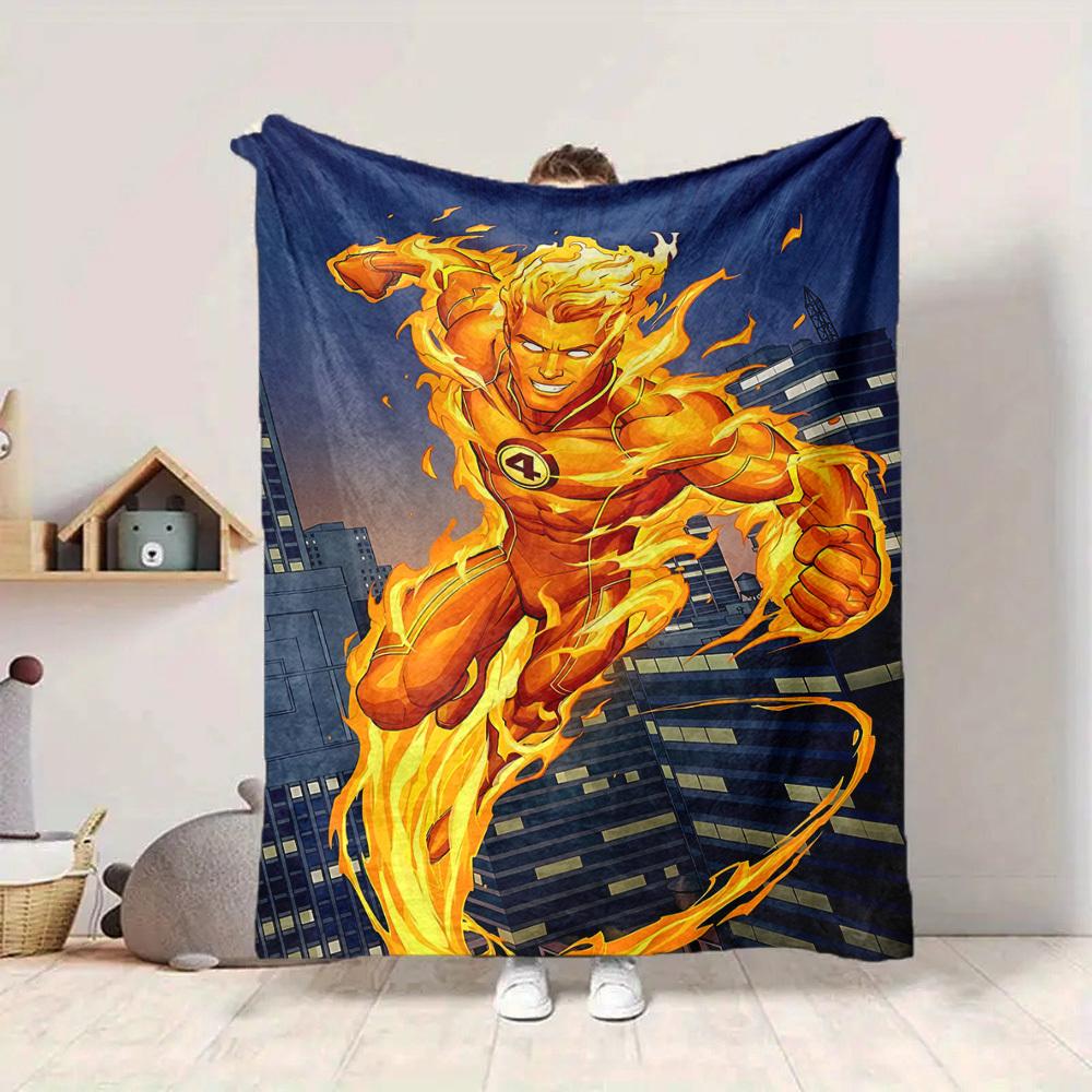 1pc Flash superhero Blanket Lightweight Flannel Throw For Sofa, Bed, Travel, Livingroom, Office, Couch, Chair, And Bed