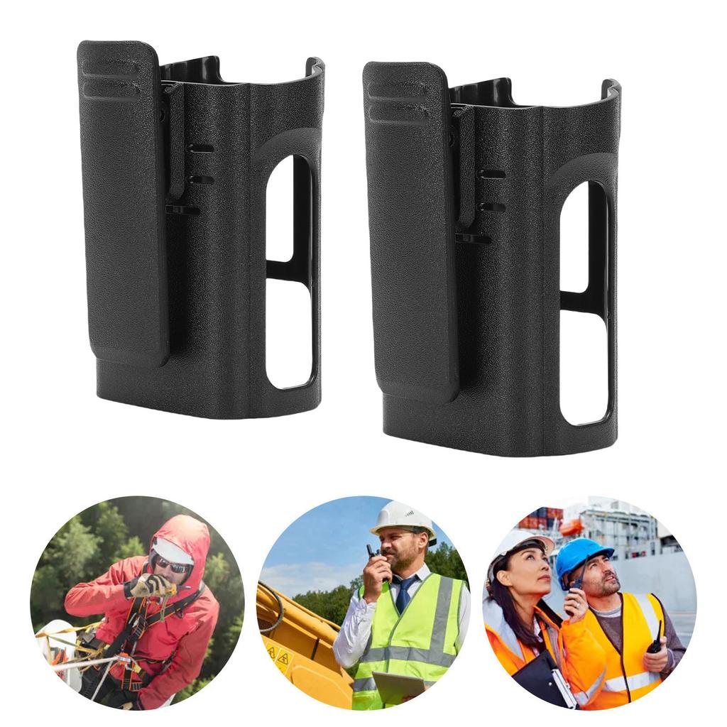 Lot de 2 Porte-ceintures Adapté pour Radio Talkie-walkie bidirectionnelle DM32 UV32 ABS Étui porte-radio avec clip de ceinture de remplacement