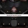 Custom Leather Car Floor Mats for Women - Cartoon Design, Double-Layer, Full Coverage