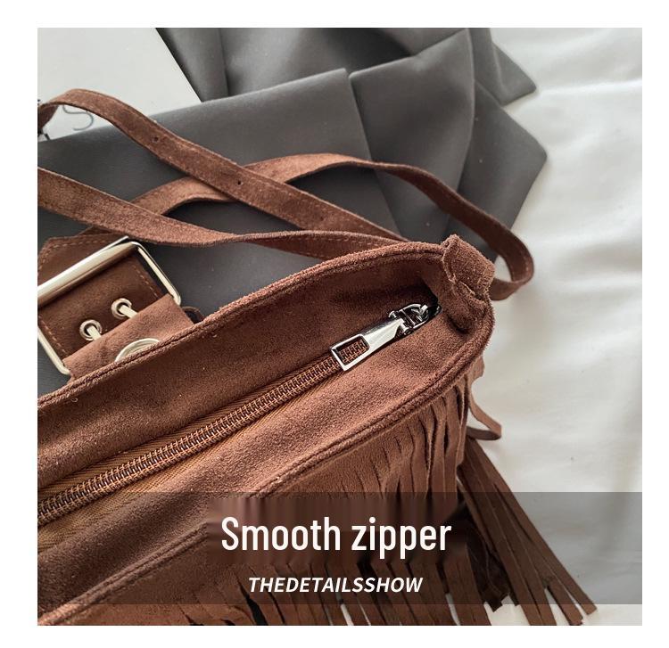 2025 Frosted Tassel Women's High-end Versatile Shoulder & Crossbody Phone Bag