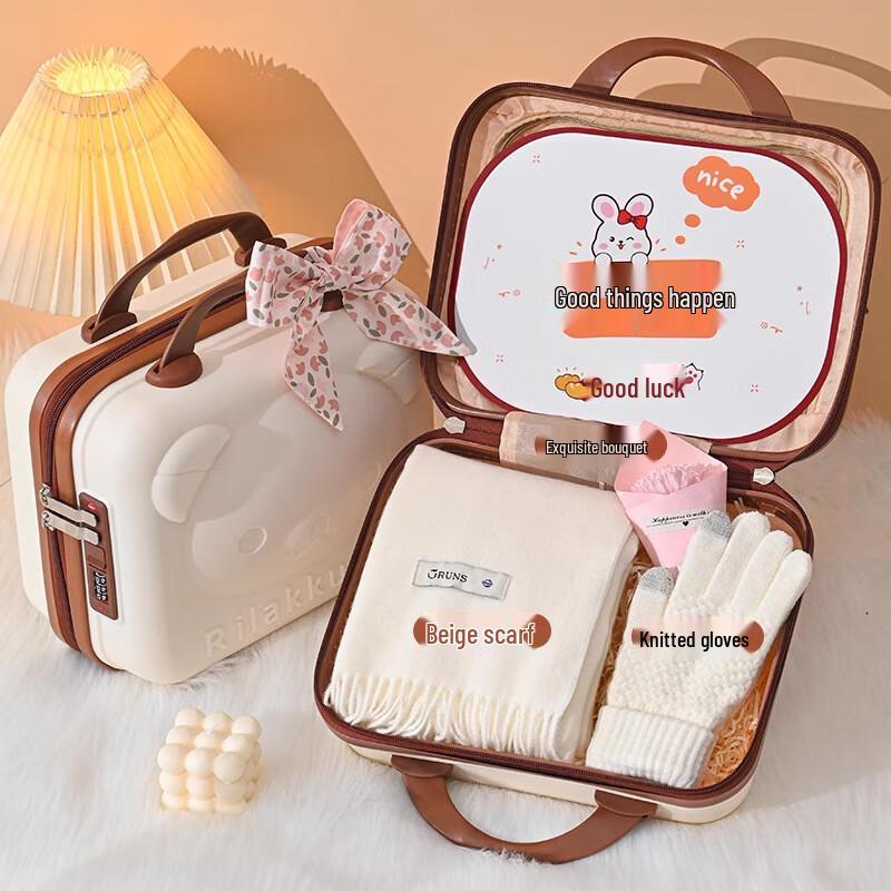 Ailan Huijia AQ Holiday Winter Gift Sets 04 Scarf, Gloves, Gift Box