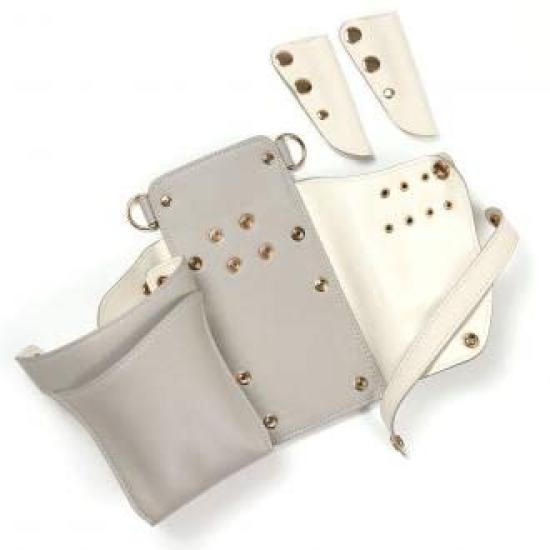 DEEDS Háztartási ollótartó specialitásgyártó Siena Világosszürke x elefántcsont darabok Ollótartó Fodrász trimmelő no.329 4-6