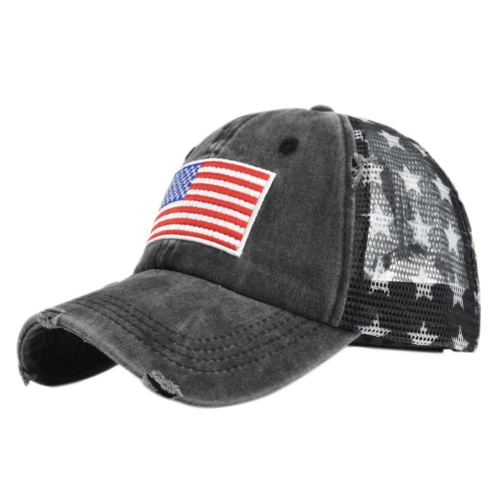 Embroidered baseball cap, mesh baseball cap, independence day baseball cap, sun visor adjustable 54-59