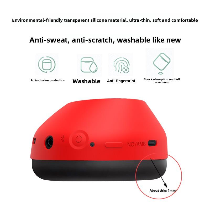 YAYINCC 360° All-round Protection Silicone Protective Case for Sony WH-1000XM6 Rose Grey headset Skin friendly Washable durable