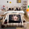 Vintage Portrait Style Polaroid Bedding Duvet Cover Set Duvet Cover Pillowcases (1*Duvet Cover 2*Pillowcases, Without Duvet Insert)