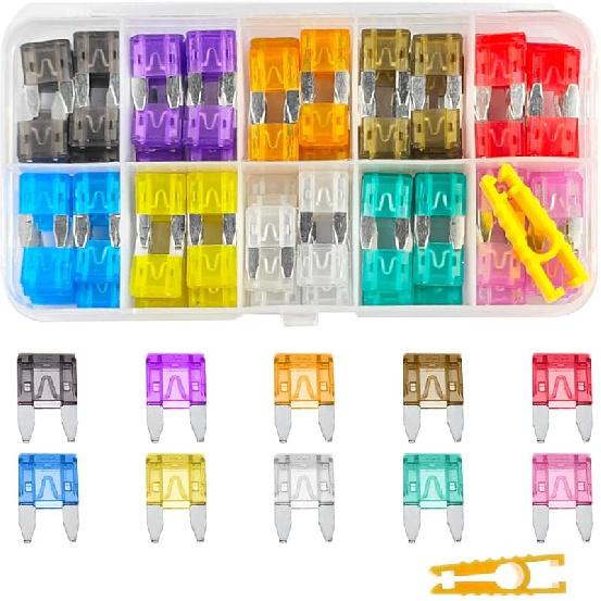 Mandark 306PCS Car Fuses Assortment Kit, Mixed Vehicle Blade Fuses - Standard & Mini & Low Profile Mini Fuse (2A 5A 7.5A 10A 15A 20A 25A 30A