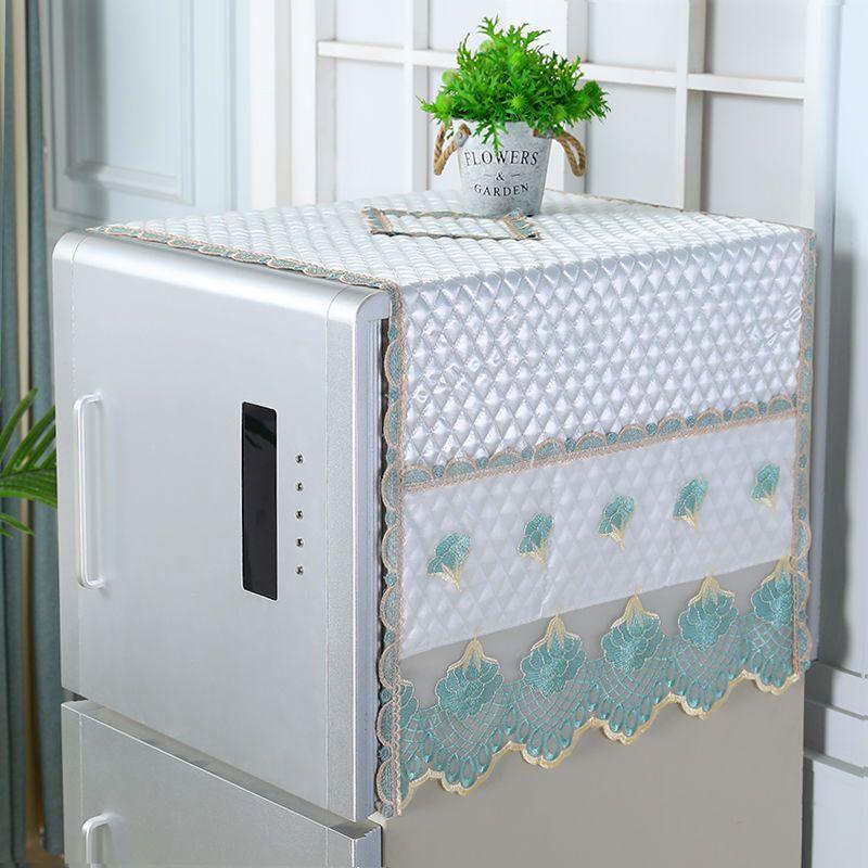Kühlschrank Staubschutz Tuch Ein- und Doppeltür Kühlschrankabdeckung Haushaltskühlschrank Öl- und Staubschutz