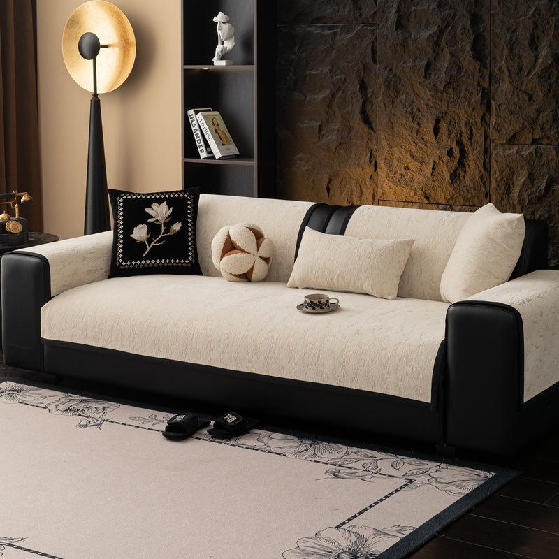 

Sofa Cushion New Four-Season Universal Straight Row Cover Four-Season Light Luxury High-End Feeling Cover Cloth Towel Non-Slip Seat Cushion 70*70cm