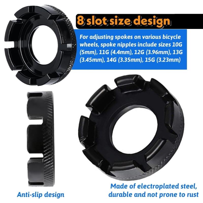 Bicycles Spoke Wrench Portable Bike Spoke Adjustment Tool Tire Lever Cycling Pocket Tool Bicycles Rims Truing Tool
