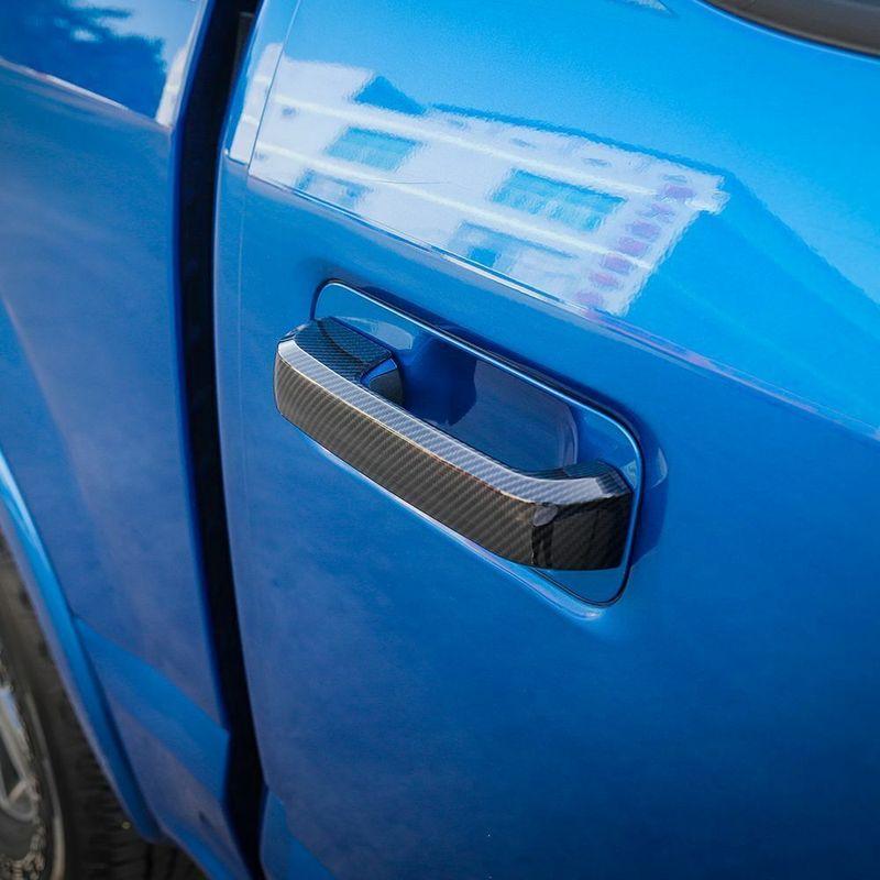 For Ford F150 2015- Raptor Rearview Side Mirror + Door Handle Cover Wing Cap Car Exterior Door Rear View Case Trim Sticker