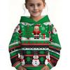 Child Sweatshirt Christmas Hoodie Cartoon Kawaii Santa Claus Print Sweatshirt for Girls Funny Holiday Party Clothes for Children