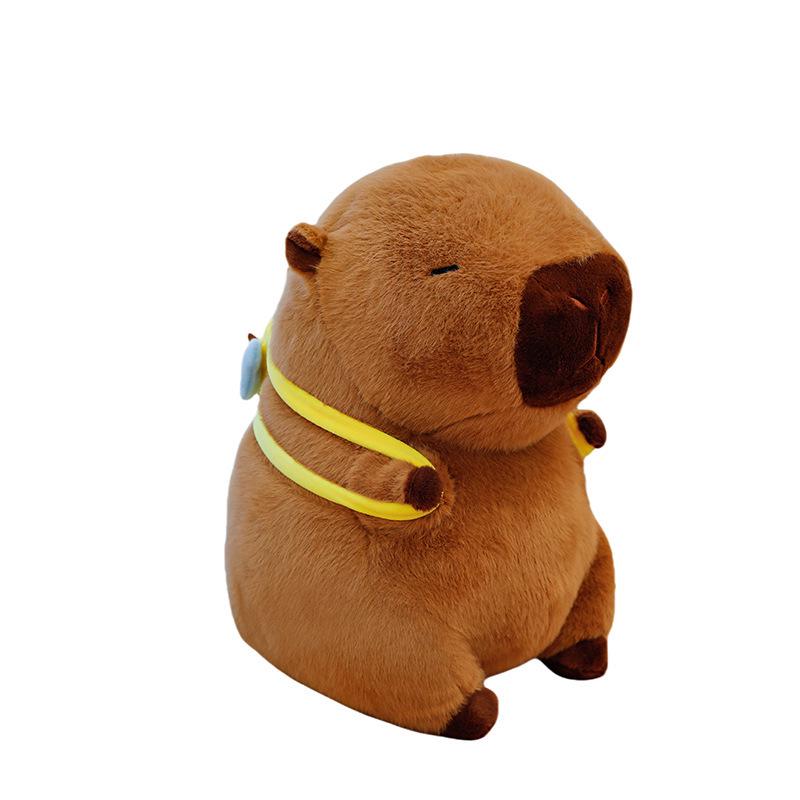 Capybara Plush Toy Pillow & Backpack - Bee Costume Gift