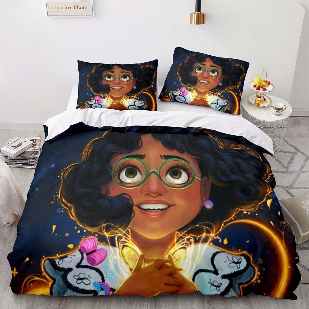 Magic Full House Three-Piece 3D Digital Printing Quilt Cover Pillowcase