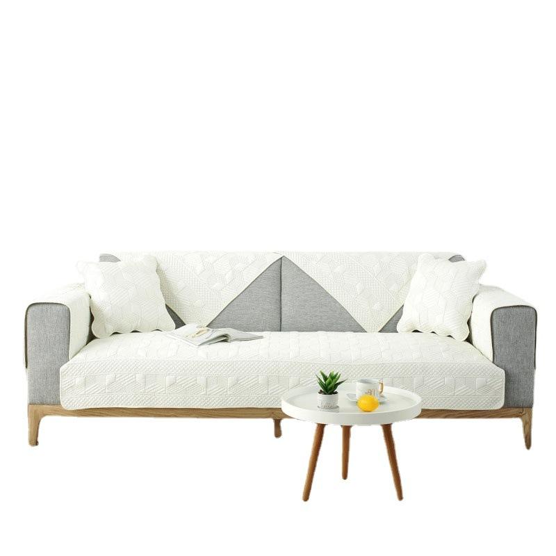 Универсальная двухсторонняя хлопковая стеганая диванная подушка на все времена года — фото 5