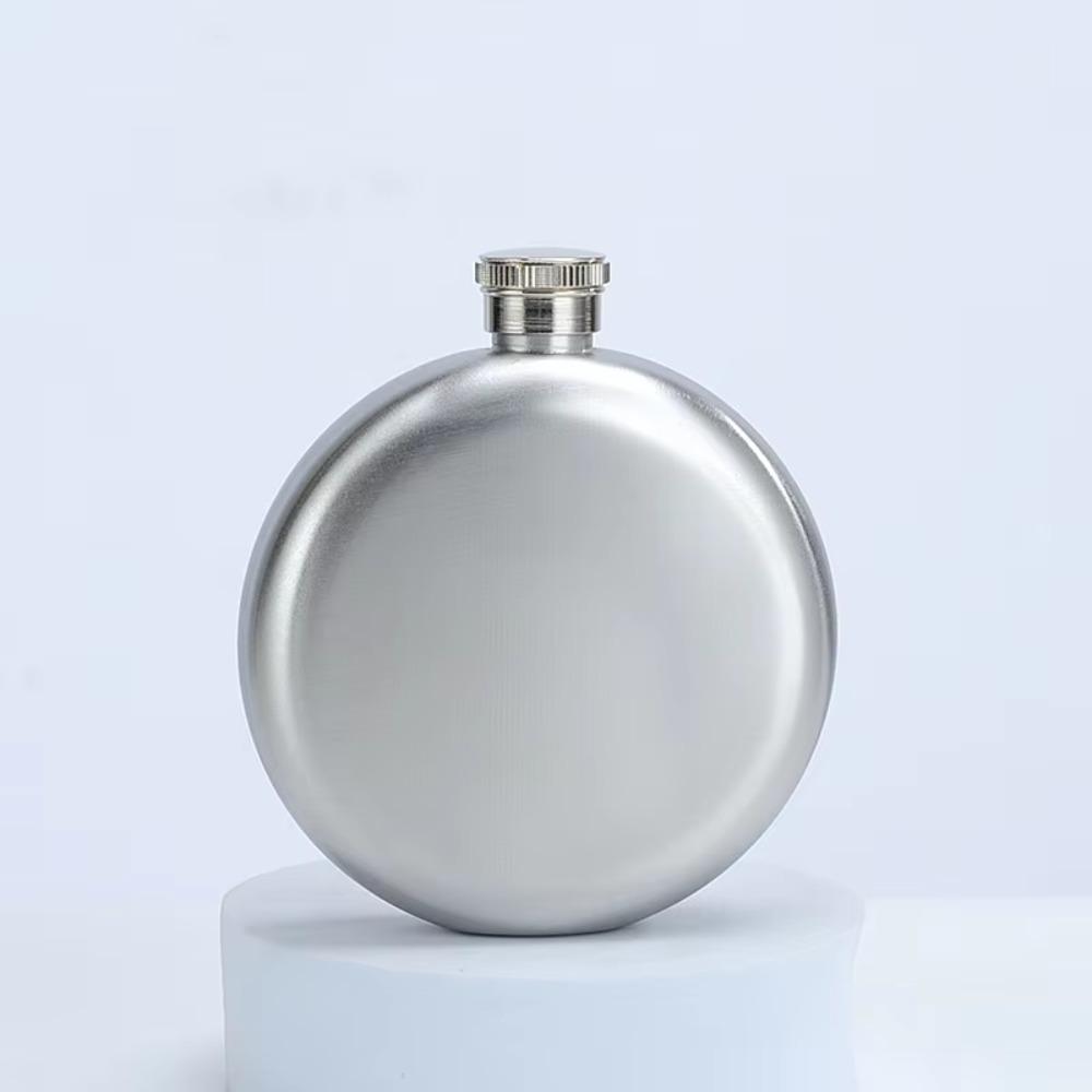 5/8 Oz Round Whiskey Flask Leakproof Hip Flask Portable Liquor Bottle  Father's Day Gifts