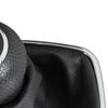 VW Golf IV 97-03 BLACK gear shift knob + gaiter with CHROME frame 6 SPEED 23MM HOLE