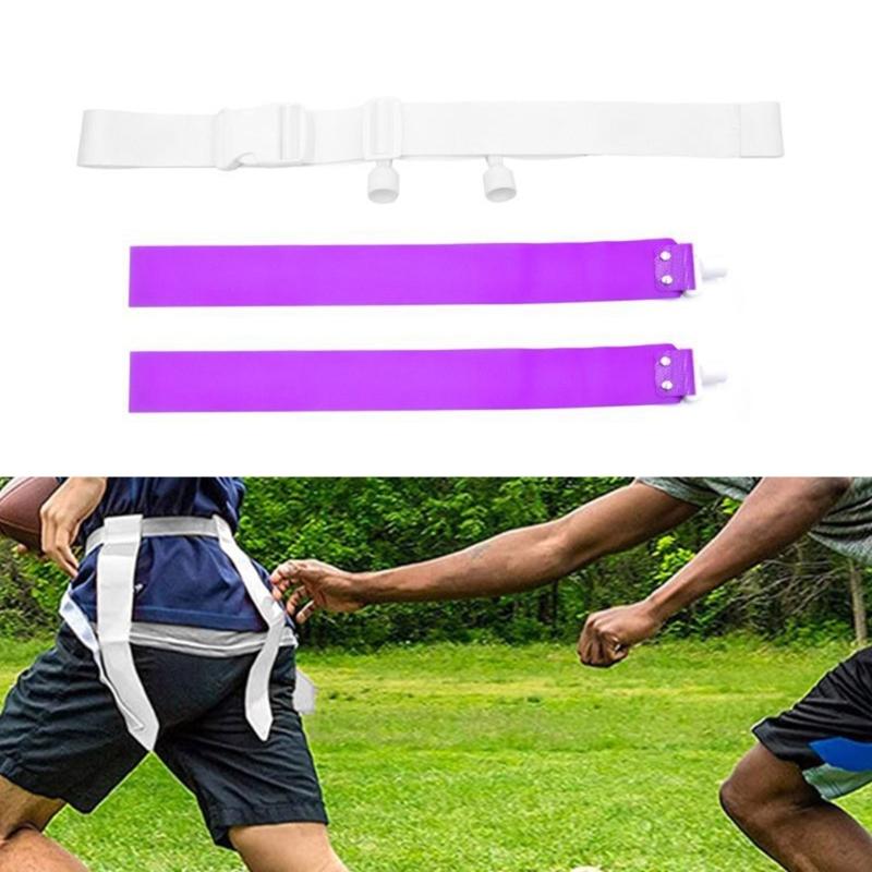 Football Belts and Flags Set Adjustable Football Belt with Flags Touchdown Training Flags Belts for Outdoor Training