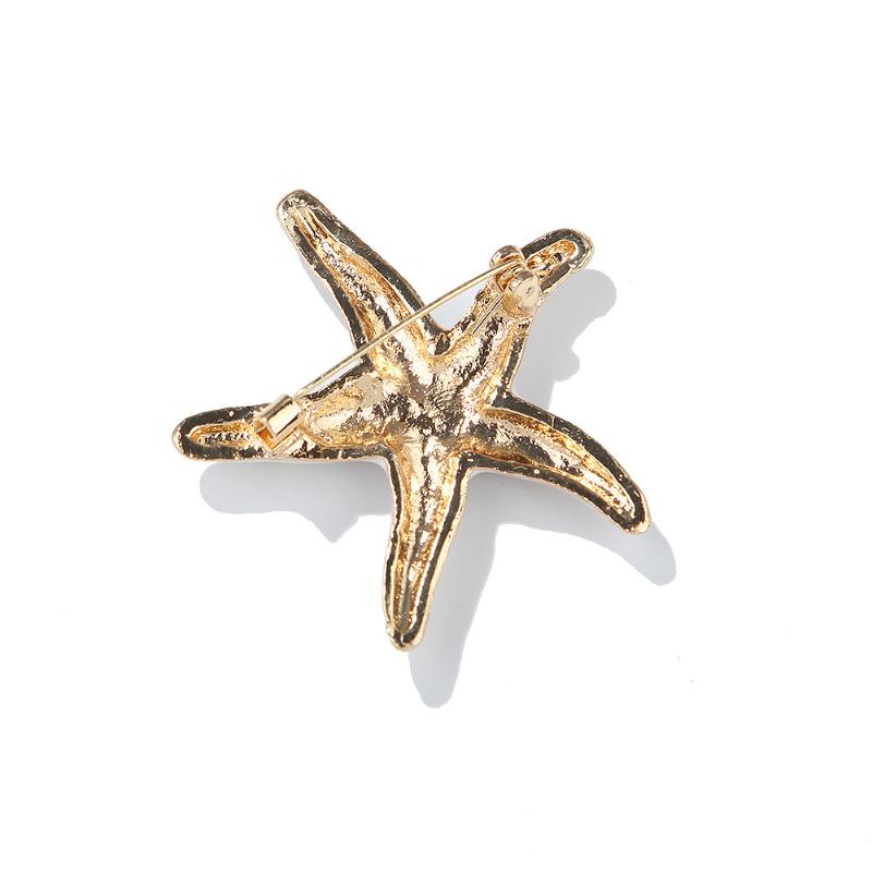 Creative Enamel Starfish Brooch Lightweight No Fade Jewelry for Women Coat Lapel Pin Wedding Guest Wear Gift