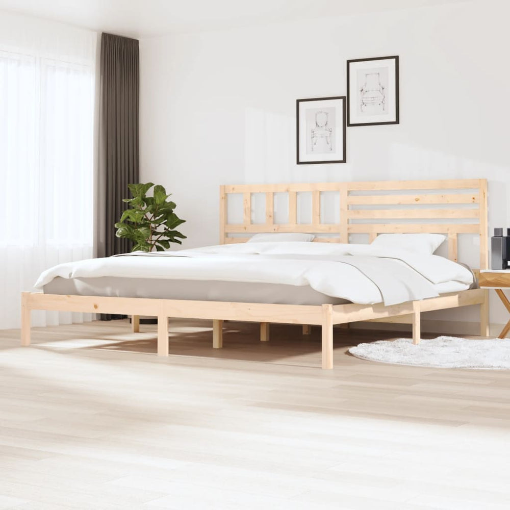 Cadre de lit sans matelas bois massif de pin 200x200 cm