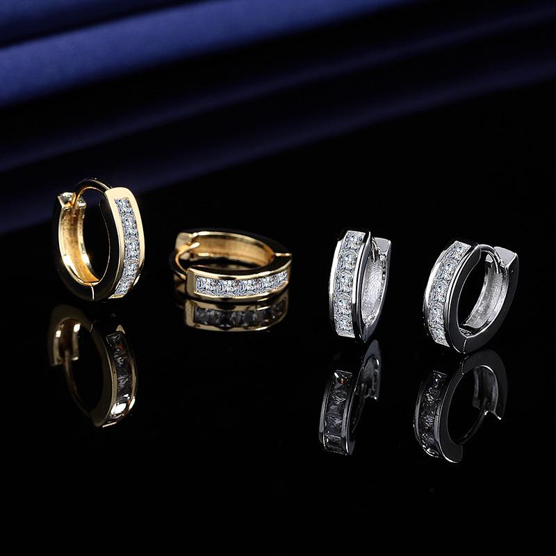 Korean-Style Ear Cuff Earrings: Fashionable European & American Micro-Inlaid Ear Jewelry Clips & Studs