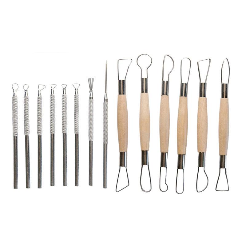 Ensemble d'outils de modelage en argile de poterie en cinq pièces pour sculpture DIY
