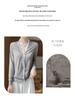 2025 Spring/Summer Colorblock V-Neck Fine-Knit Cardigan – Long Sleeve, Loose Fit, Versatile Two-Piece Top
