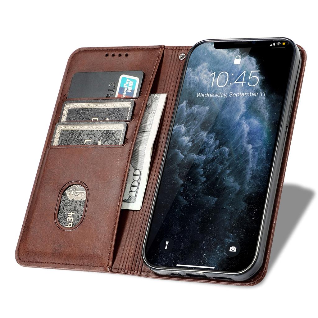 For iPhone 16 Plus Stand Case Lucky Deer Imprinted Magnetic Closure Leather Wallet Phone Cover