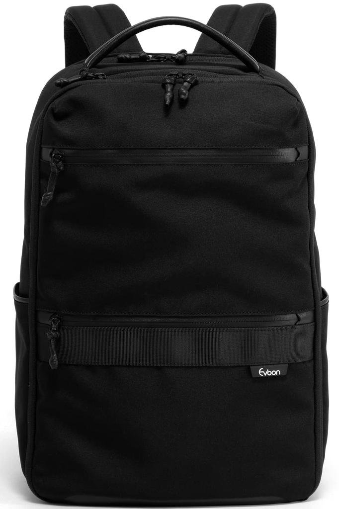 [Evoon] Multi-Business Backpack Air2.0 Business Backpack for Men and Women, 800g, Lightweight, Water-Repellent, Rucksack, Popular, 15.6 Inch (Black)