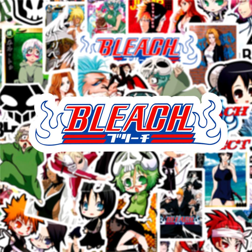 50pcs Cartoon BLEACH Graffiti Stickers PVC Material Creative DIY Notebook Children's Daily Toys Scrapbook Waterproof Stickers.