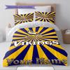Name Individuell Minnesota Vikings Muster Bettwäsche Set Bettbezug Kissenbezug Heimdekoration Geschenk (1 Bettbezug + 2 Kissenbezüge, ohne Füllung)