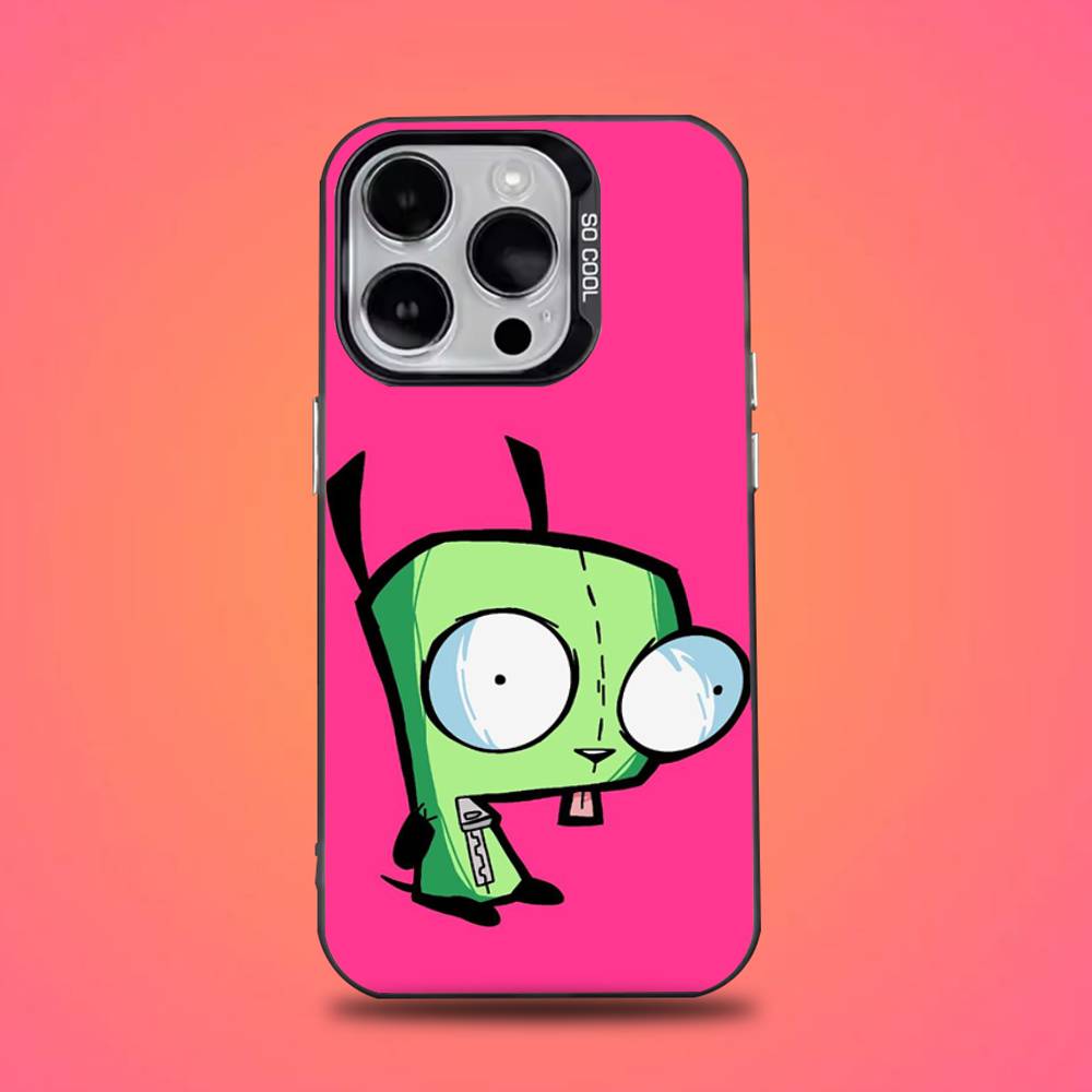 Cartoon I-Invader Zim Gir Phone Case For iPhone 16,15,14,13,12,11,Pro,Max,Plus,Mini,XS,SE Anti Fall Black Matte Hard Bumper