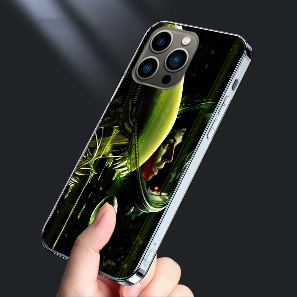 COOL A-Alien Xenomorph Phone Case For Iphone 16E 15 Pro 14 Plus 17E 16 17 Pro Max Air 11 12 13 Mini Shockproof Capa Cute Cove