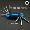 8 In 1 Folding Allen Wrench Set Metric Allen Key Set Tool Or Folding Tamper Proof Torx Key Set Portable Star Wrench Kit