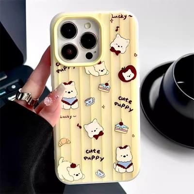 Striped Dog for IPhone14/15pro for Apple 16 Phone Case 11 Cute 12pro Niche 13pro