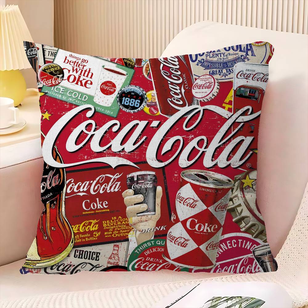 C-Coca Logo C-Colas Kissenbezug Für Schlafzimmer Zimmer Und Wohnzimmer Sofa Dekokissenbezug