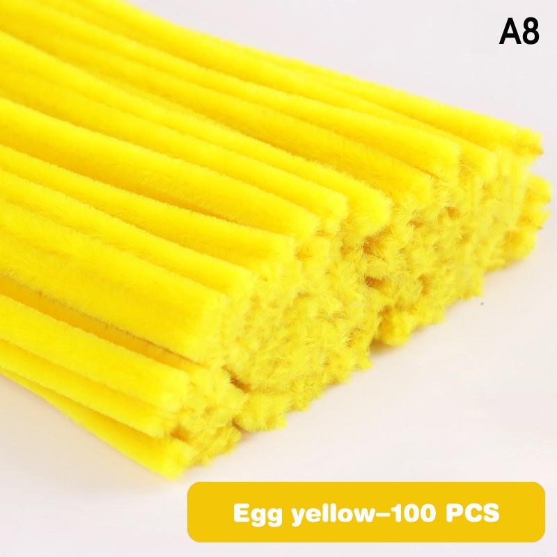 100pcs Fuzzy Wire Chenille Stems DIY Strips Twist Bar Anvil Wire Craft Pipe Handicraft Material Plush Tube Creative Toy