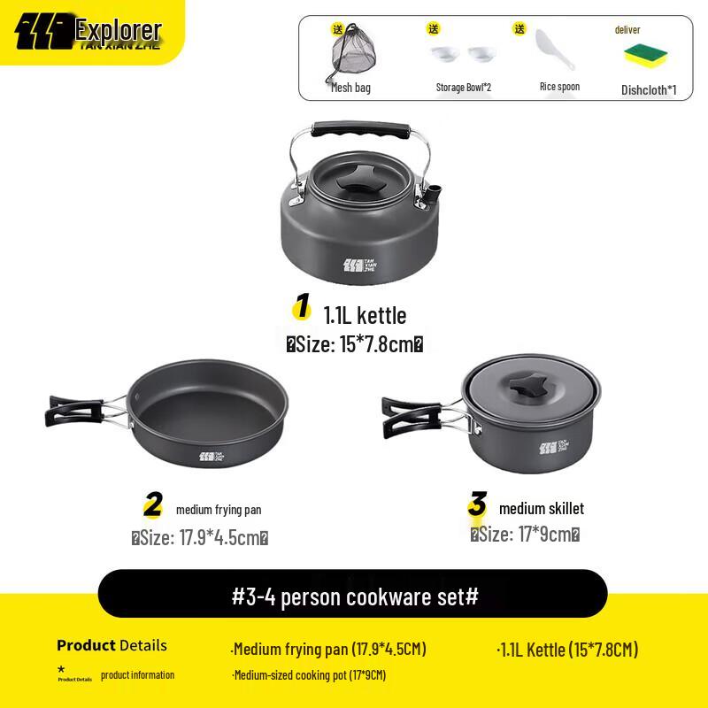 Explorer Outdoor Camping Cookware Set