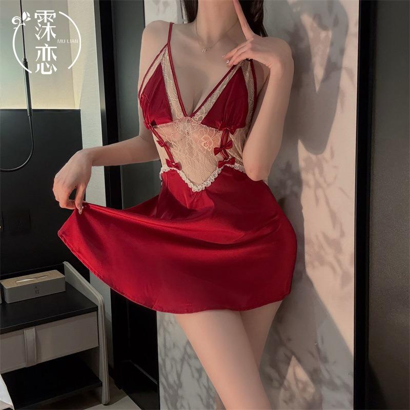 Sex Underwear Sexy Women's Summer Thin Suspender Lace Transparent Mood Inner Clothes