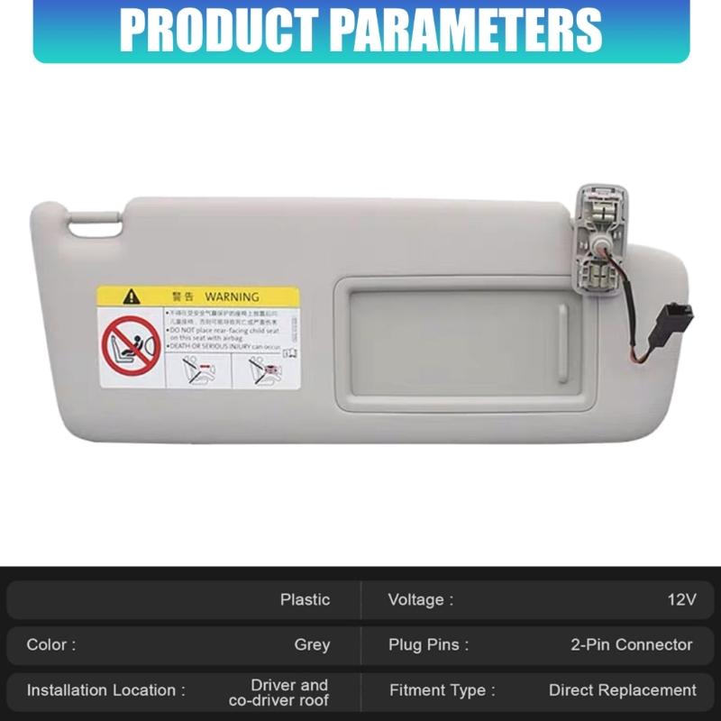 Acessório de Interior de Carro Pala de Sol Lado do Condutor Protetor Solar Resistente ao Calor Bloqueador UV Para Golf 7 Substituição Direta 5GG857552