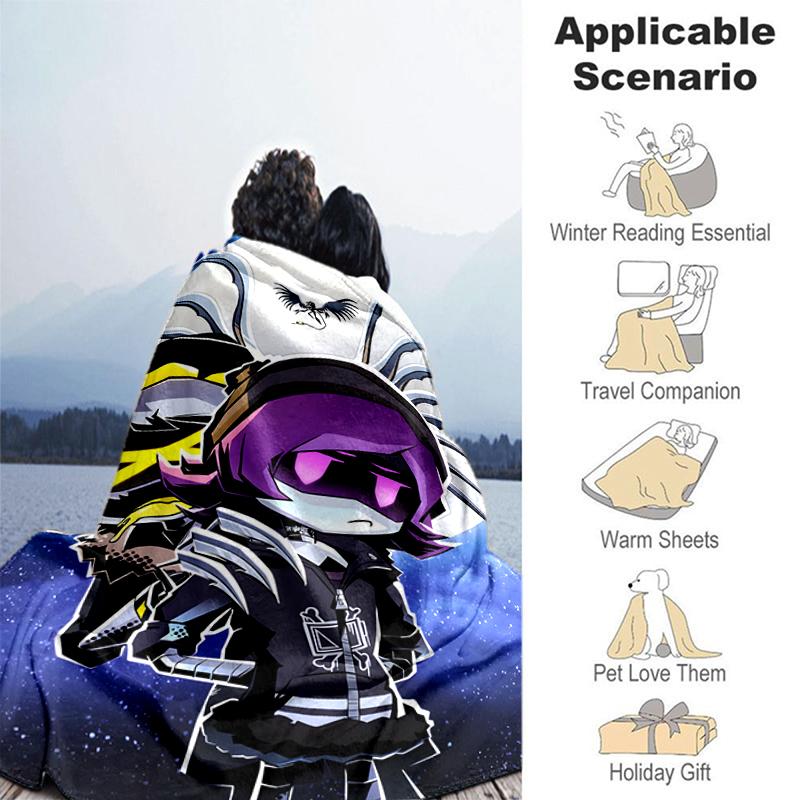 1pc Blanket Murder Drones Print Design, Lightweight Blanket for Sofa, Bed- Soft &Warm, Gift for All Seasons Like Christmas, Halloween