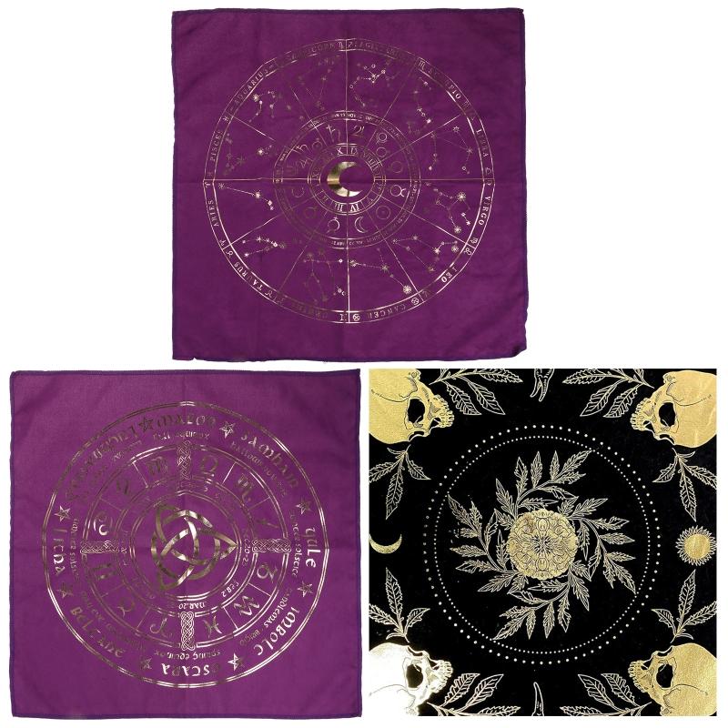 Square Flannel Tarot Altar Cloth Card Board Game Astrology for Oracle Card Pad Table Cover Card Mat Divination Tableclot