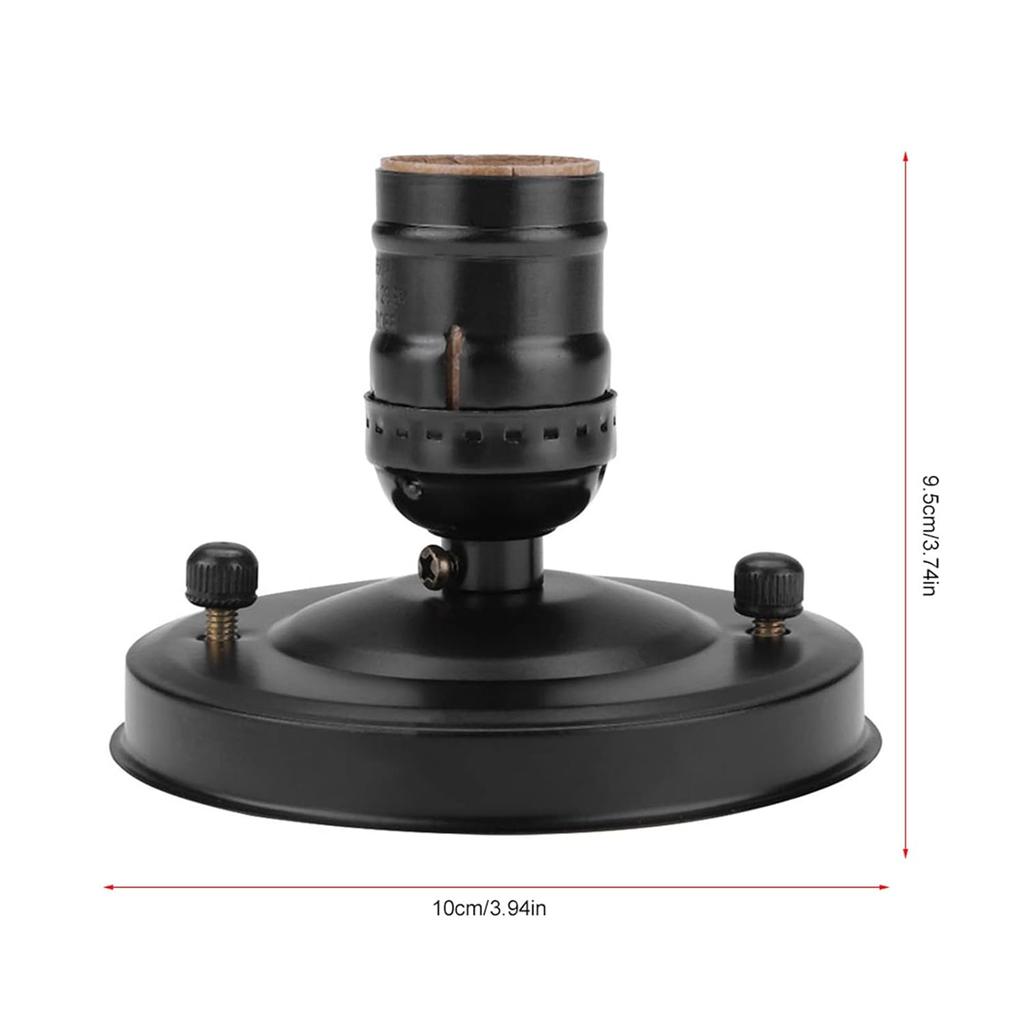 SWOQ Ceiling Light Base Holder, Pendant Lamp Base Holder E26/E27 for Restaurant for Dining Room(Black)
